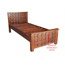 Single Carved Bed